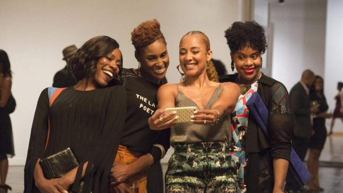 The HBO dramedy “Insecure” follows a young, single African-American woman (co-creator/executive producer Issa Rae, second from left) and her friends in Los Angeles. The show, now in its second year, is usually a heavily discussed topic of conversation on social media during and after it airs.