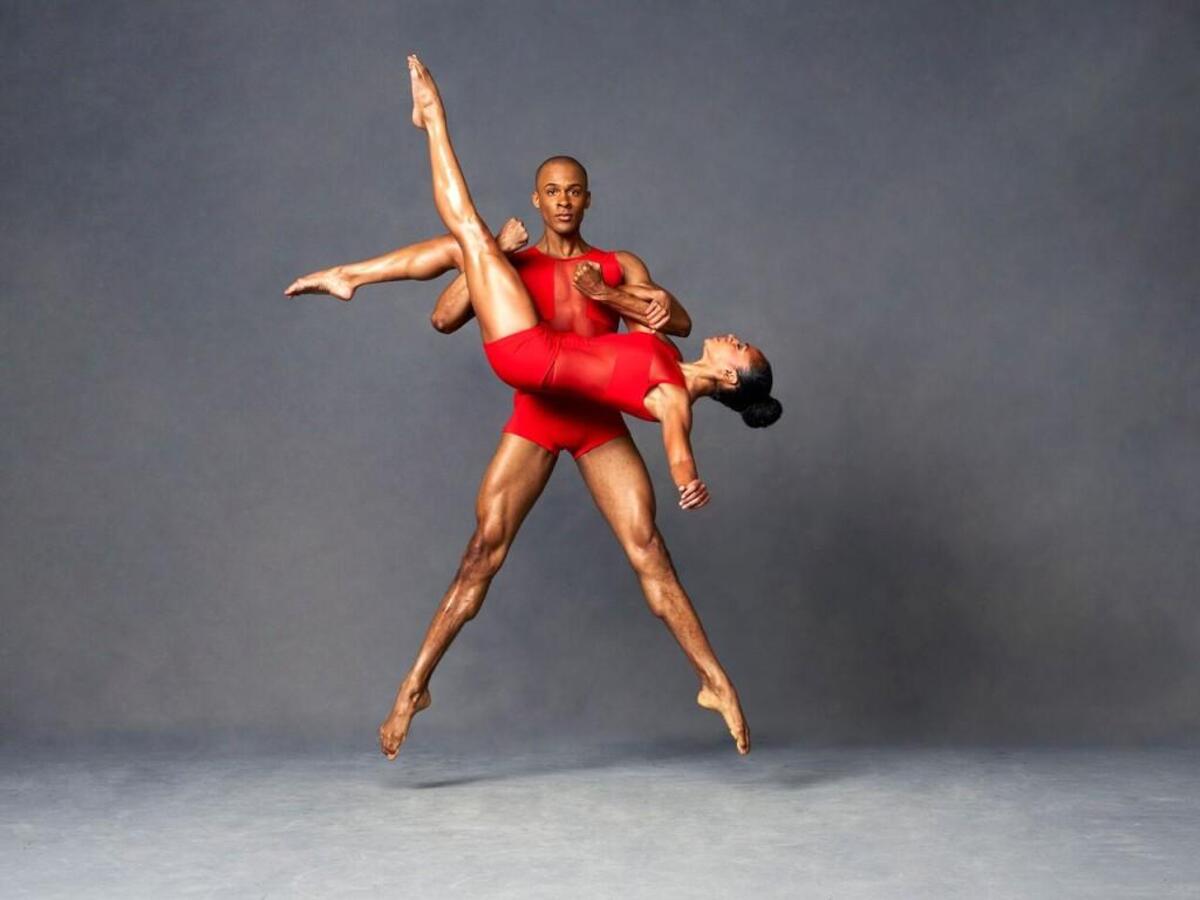 The Alvin Ailey American Dance Theater, now in its 60th year of existence, will perform in Chapel Hill Jan. 30 and 31 for two sold-out shows. Pictured are dancers Linda Celeste Sims and Yannick Lebrun.