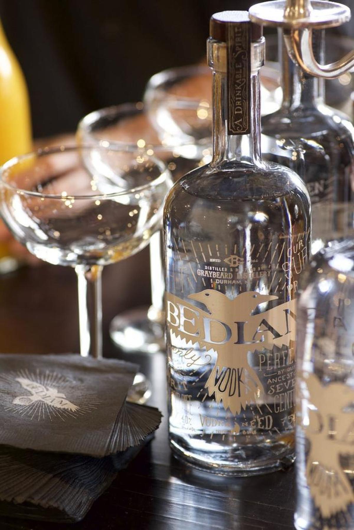 Durham-based Graybeard Distillery produces Bedlam Vodka, which is distilled from long-grain rice.