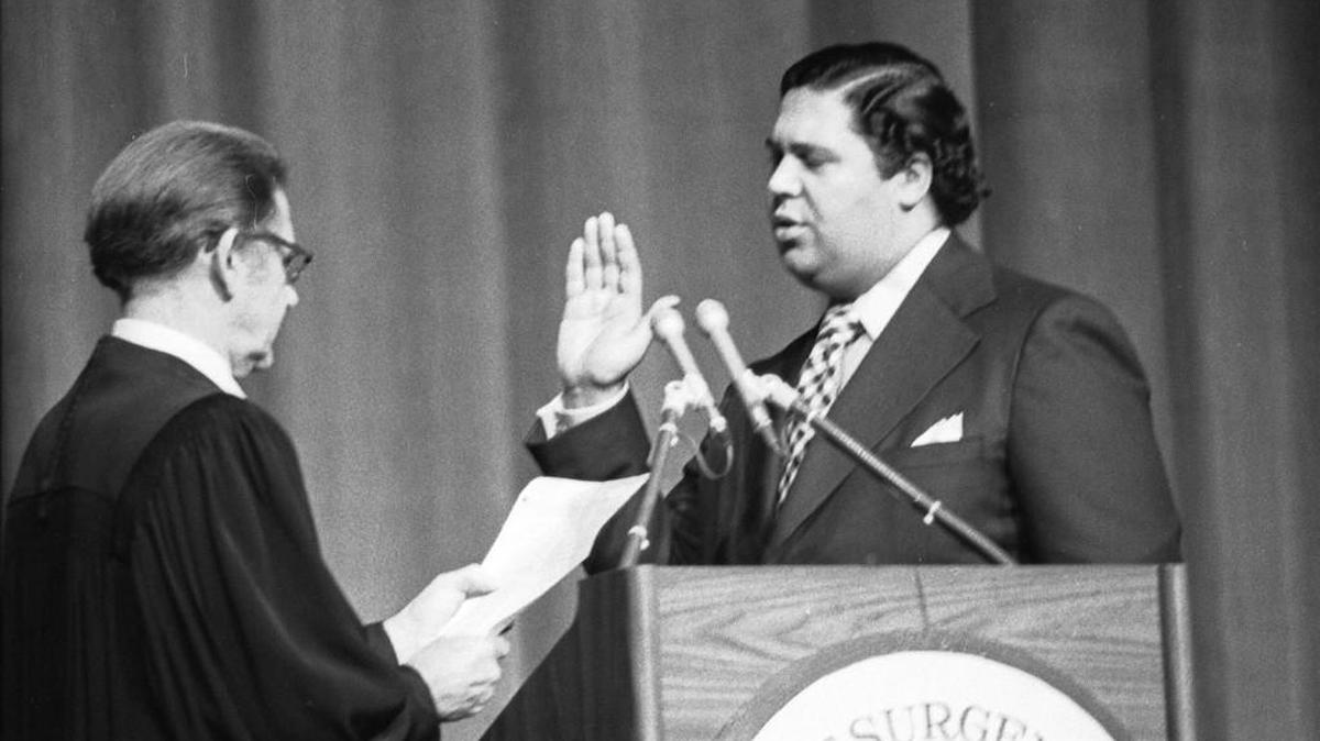 Atlanta’s first African-American mayor, Maynard Jackson Jr. attended North Carolina Central University Law School before beforeembarking on his remarkable political career. The film making team behind “Maynard” has deep roots in the Carolinas and the old “New South.” Here, Maynard is sworn in as mayor.