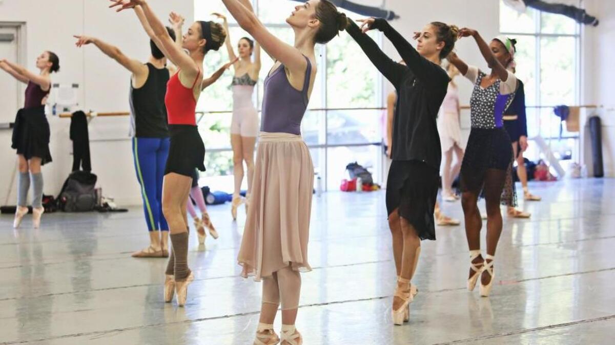 Carolina Ballet's Lara O’Brien, front center, as Katrina Van Tassel, rehearses with the company Wednesday, Oct. 4, 2017, for their production of “The Legend of Sleepy Hollow.”