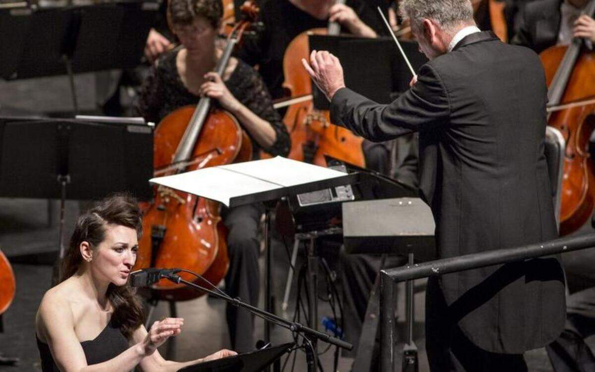 
Shara Worden performs part of Sara Kirkland Snider’s song cycle “Unremembered,” which was featured Friday night in the N.C. Symphony’s all-American program, led by conductor Grant Llewellyn.


