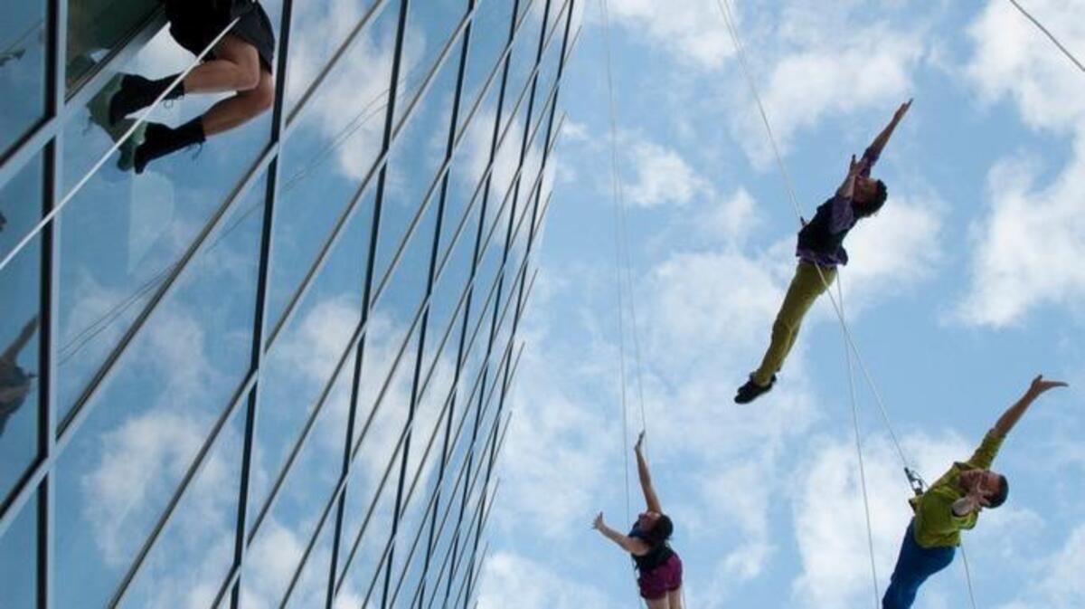 
Bandaloop, an aerial troupe called “pioneers of vertical dance,” will perform Sept. 17-18th at the Stewart Theatre in Raleigh as part of N.C. State Live's fall performance series.
