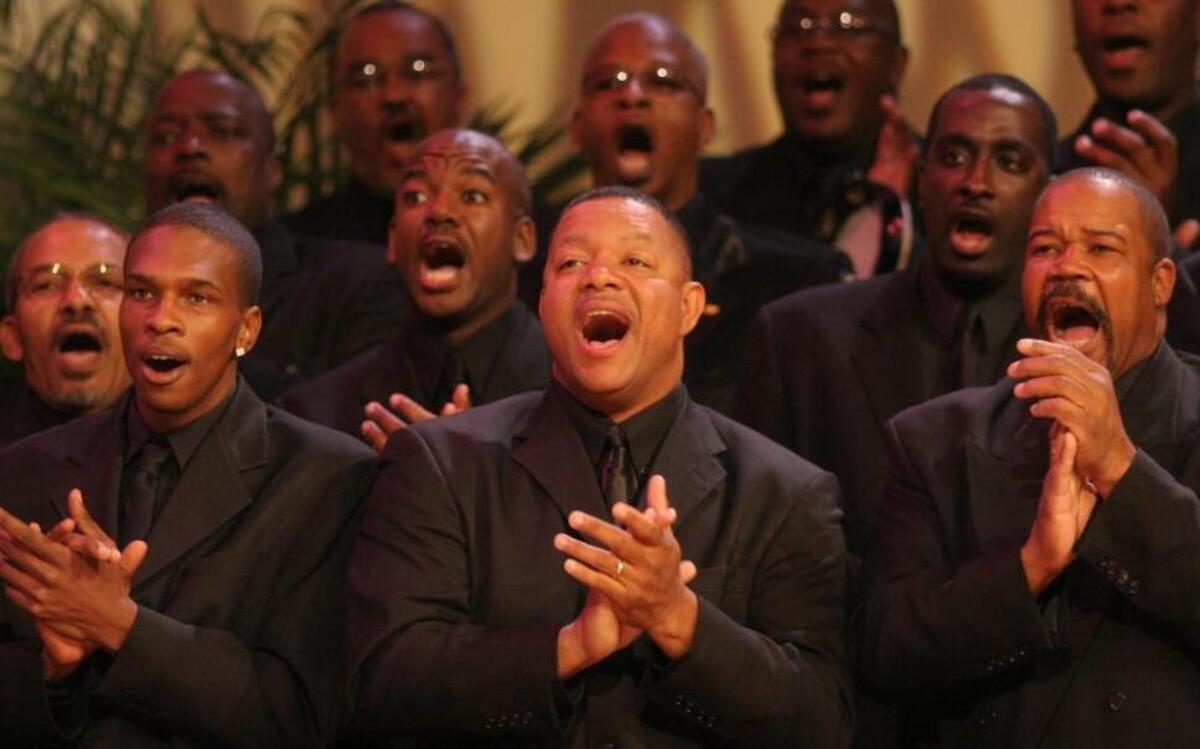 The Sunday gospel music concert featuring the 100 Men in Black chorus with guests Zeb Harrison, One Voice Community Choir and others, is also a scholarship fundraiser.