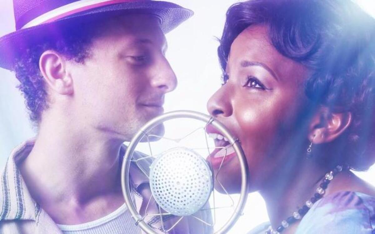 Zak Caska as Huey and Aya Wallace as Felicia in Raleigh Little Theatre’s production of “Memphis.”