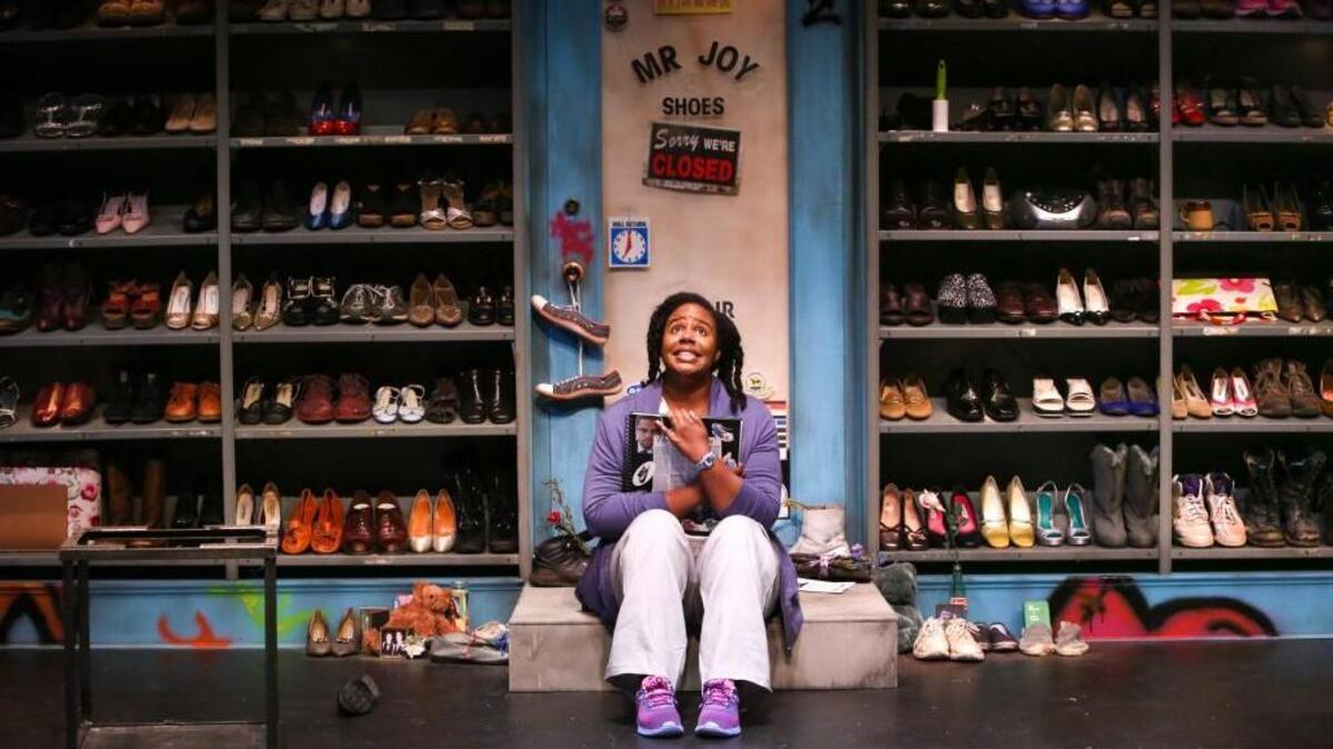 Tangela Large stars in PlayMakers Repertory Company’s production of “Mr. Joy” by Daniel Beaty at PRC.