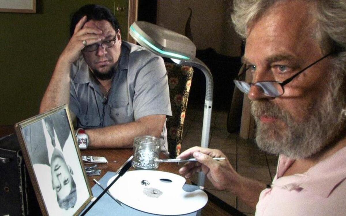 
Tim Jenison, right, and producer Penn Jillette of “Tim’s Vermeer,” which will be shown this week at the Nasher Museum.
