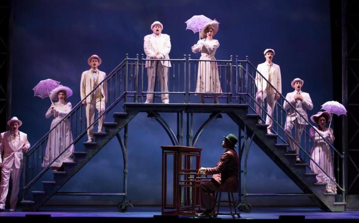 Chris Sams as Harlem Pianist, Coalhouse Walker Jr. and the citizens of New Rochelle, N.Y. in “Ragtime."
