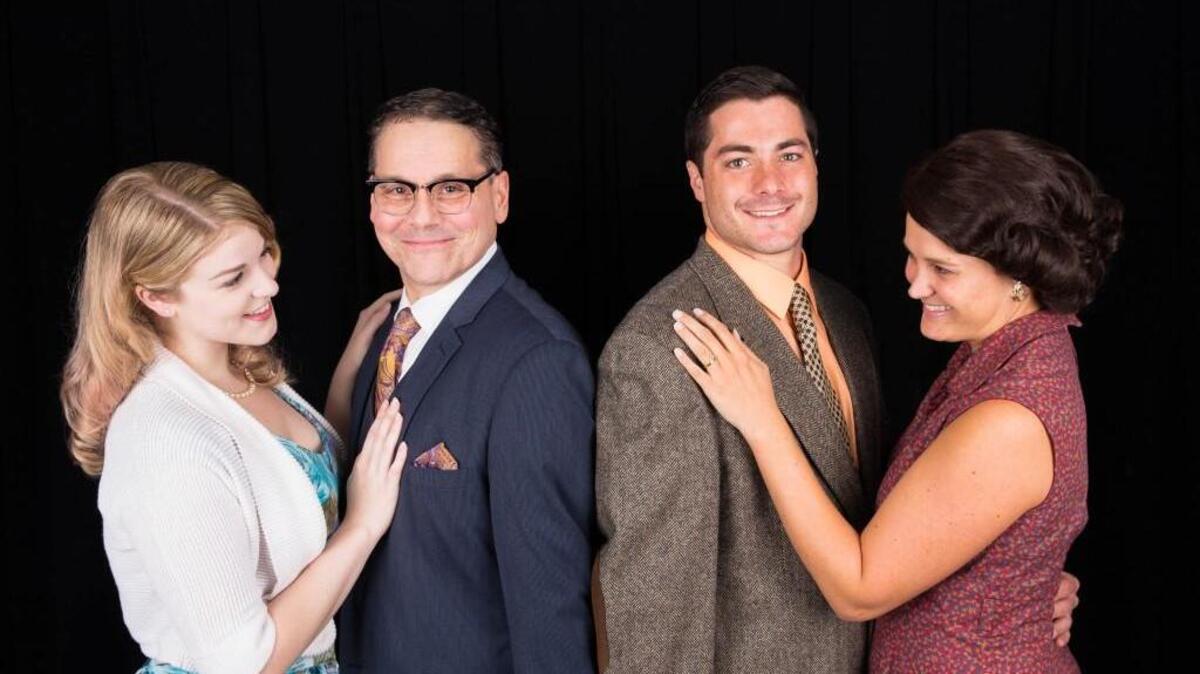 Raleigh Little Theatre is presenting the first N.C. staging of the 2015 Off-Broadway play, “Perfect Arrangement,” and the first Triangle screening of the 2017 documentary, “The Lavender Scare,” both based on David K. Johnson’s book, “The Lavender Scare.” Pictured from left: Lauren Knott (playing Millie), Paul S. James (playing Bob), Benoit Sabourin (playing Jim) and Amelia Sciandra (playing Norma).