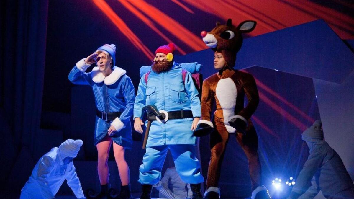 From left, Adam Poole as Hermey, Michael Brocki as Yuken Cornelius and Waylin Owsley as Rudolph in the 2014 production of “Rudolph the Red-Nosed Reindeer the Musical.” Catch it from Nov. 27-Dec. 30th at the A.J. Fletcher Opera Theater in Raleigh.