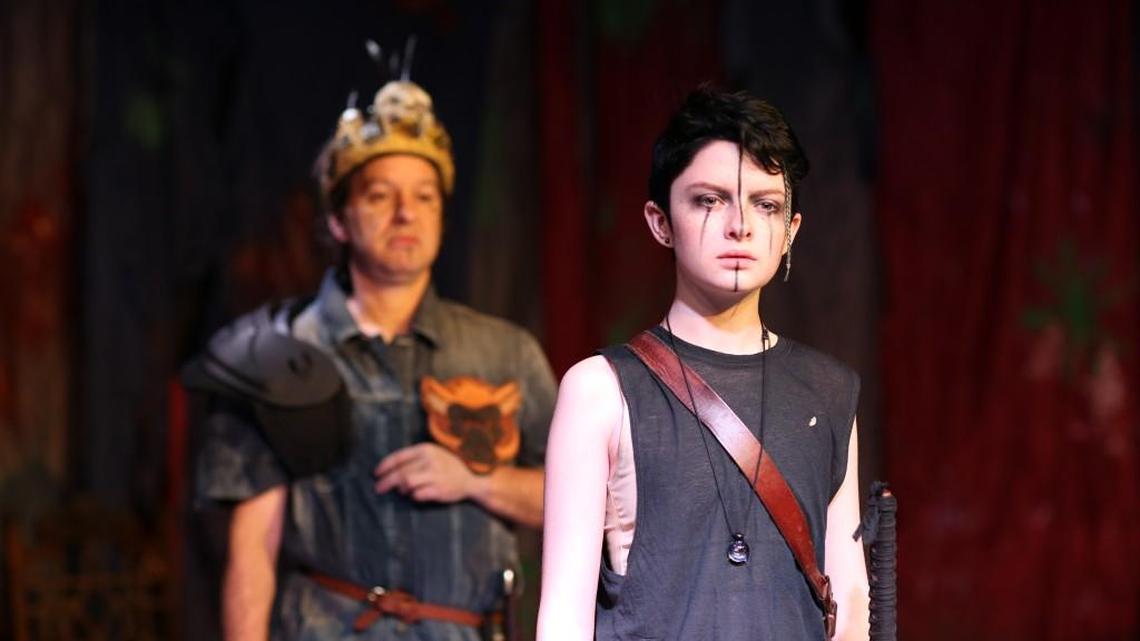 Seth Blum and Lachlan Watson in Bare Theatre’s production of “Richard III” at Raleigh’s Sonorous Road Theatre.