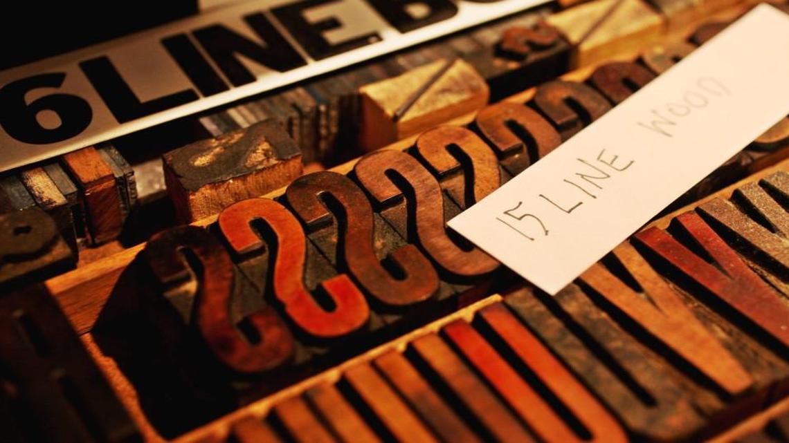 A detail from the Horse & Buggy studio in Durham. The printing company makes books with handmade touches in a digital world.