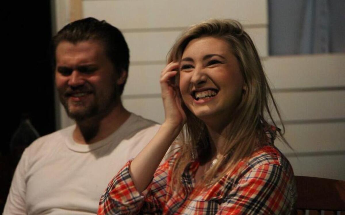 
Daniel Doyle as Kenny, left, and Katie Barrett as Sharon, right, in GASP Theatre Company’s production of “Detroit.”
