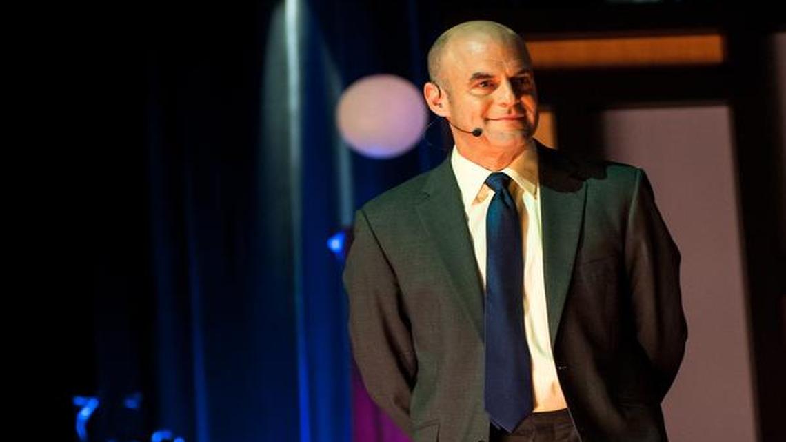 
Host Peter Sagal of the NPR quiz show, “Wait Wait Don’t Tell Me.” The show will record live at DPAC on Thursday for a show airing that Saturday, with Clay Aiken as Sagal’s special guest.
