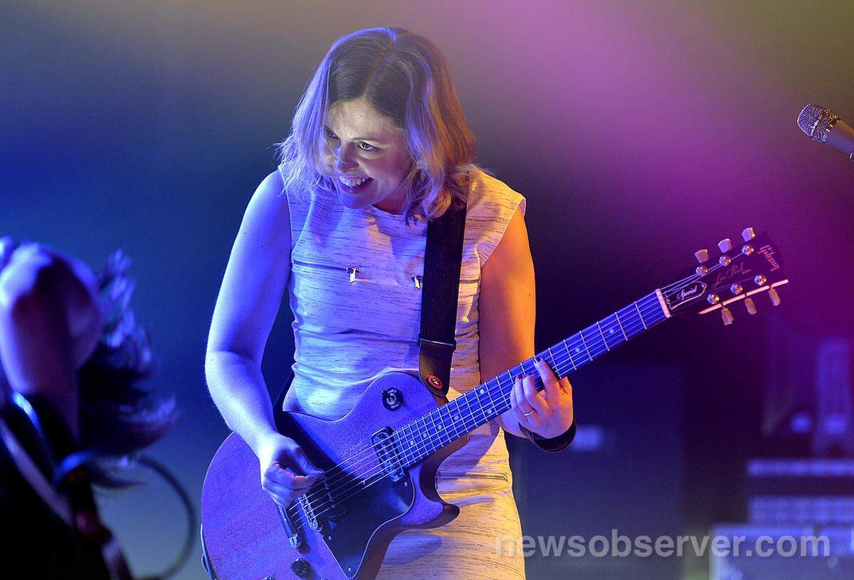 Hopscotch headliners Sleater-Kinney have had their Thursday concert moved from City Plaza to The Ritz, ahead of Hurricane Dorian. The band is pictured in concert at Raleigh, NC’s The Ritz Wednesday night, April 22, 2015.
