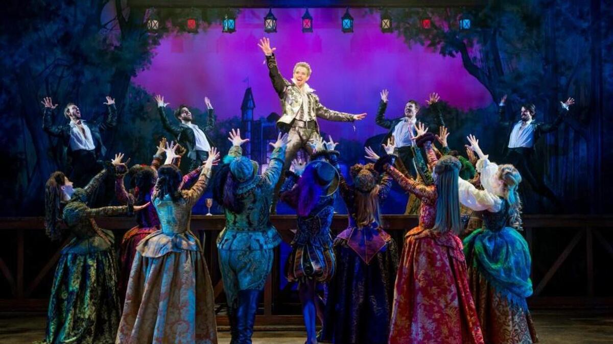 Pictured is the of the “Something Rotten!” national tour now at the Durham Performing Arts Center.