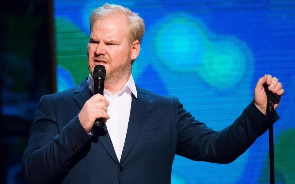 
Comedian Jim Gaffigan performs on stage at Booth Amphitheatre on August 14, 2015.
