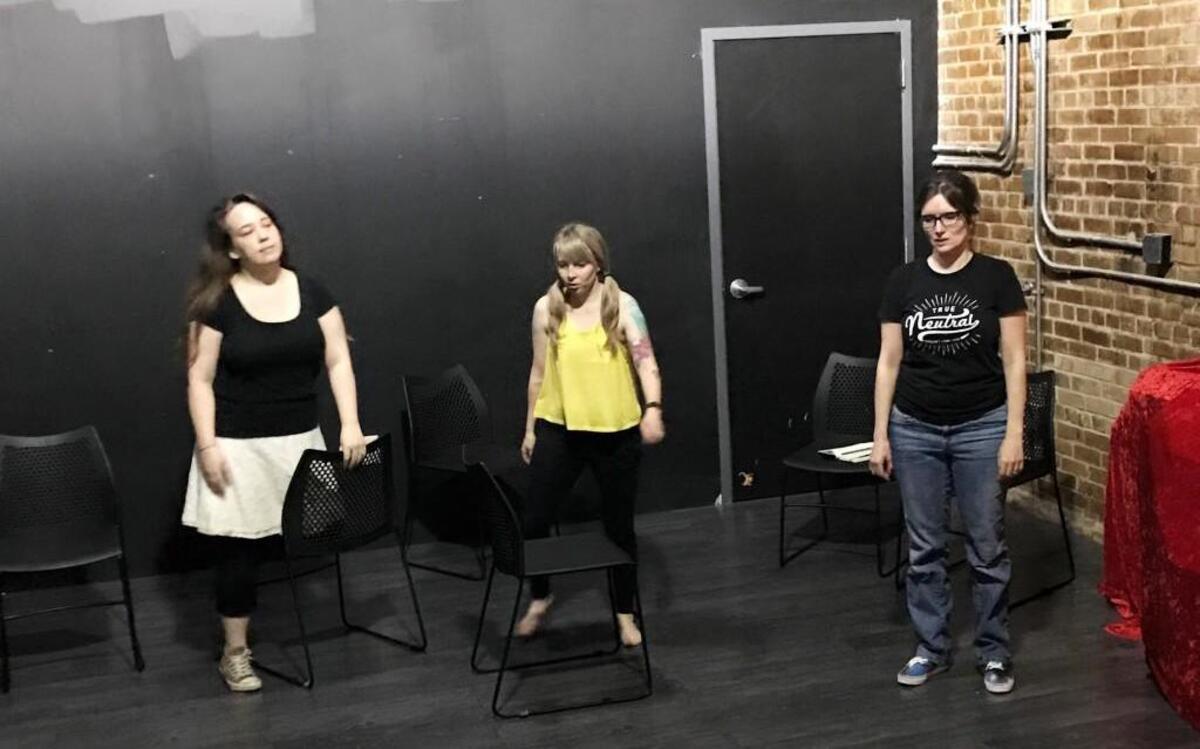 Cheryl Edson, Denver Vaughn and Sarah Feld in “Licked Cupcake.”