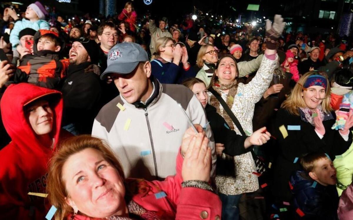 Raleigh First Night parents and their kids celebrate the children’s early countdown to New Year's on Fayetteville Street in downtown Raleigh in 2014. The acorn drops and the fireworks go off at 7 p.m. for the kids and then again at midnight for the adults.