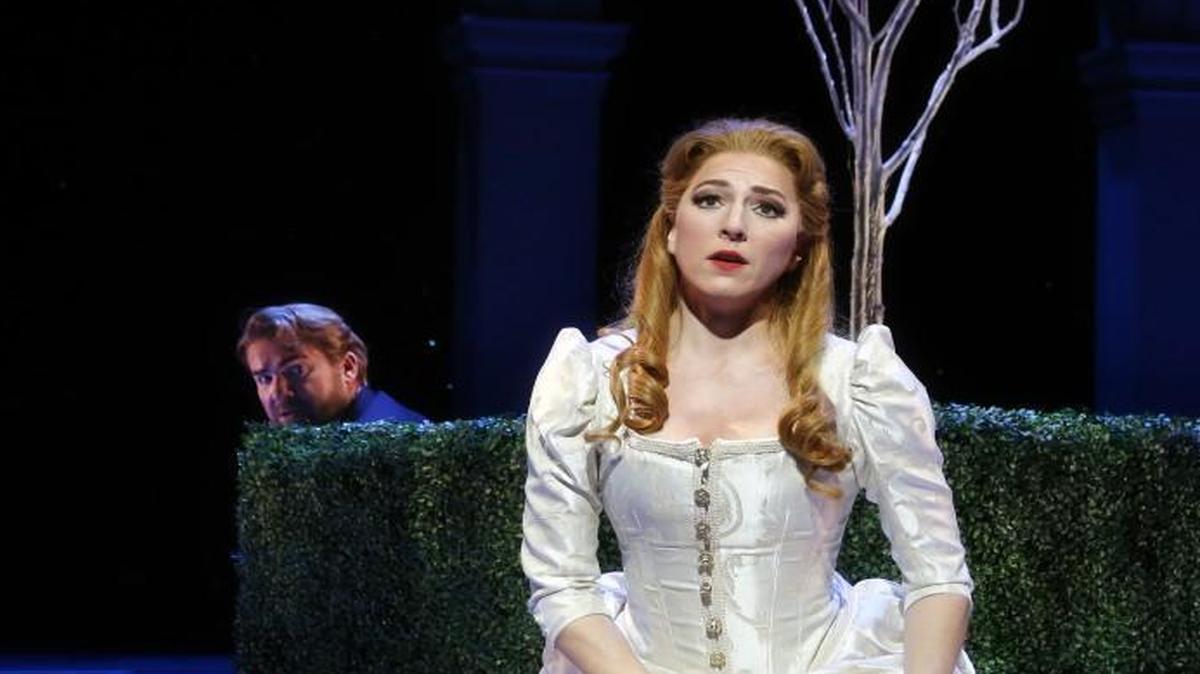 Tyler Simpson as Figaro and Jennifer Cherest as Susanna in North Carolina Opera’s “The Marriage of Figaro.”