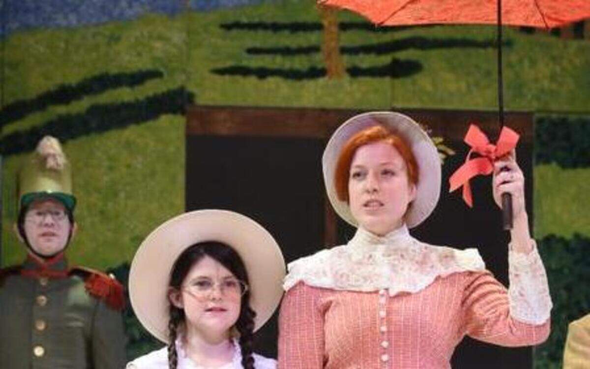 
From left, Ian Finley, Bailey Jenkins, Diana Cameron McQueen and Fred Corlett in the Burning Coal Theatre Company’s production of Stephen Sondheim and James Lapine’s “Sunday in the Park with George.”
