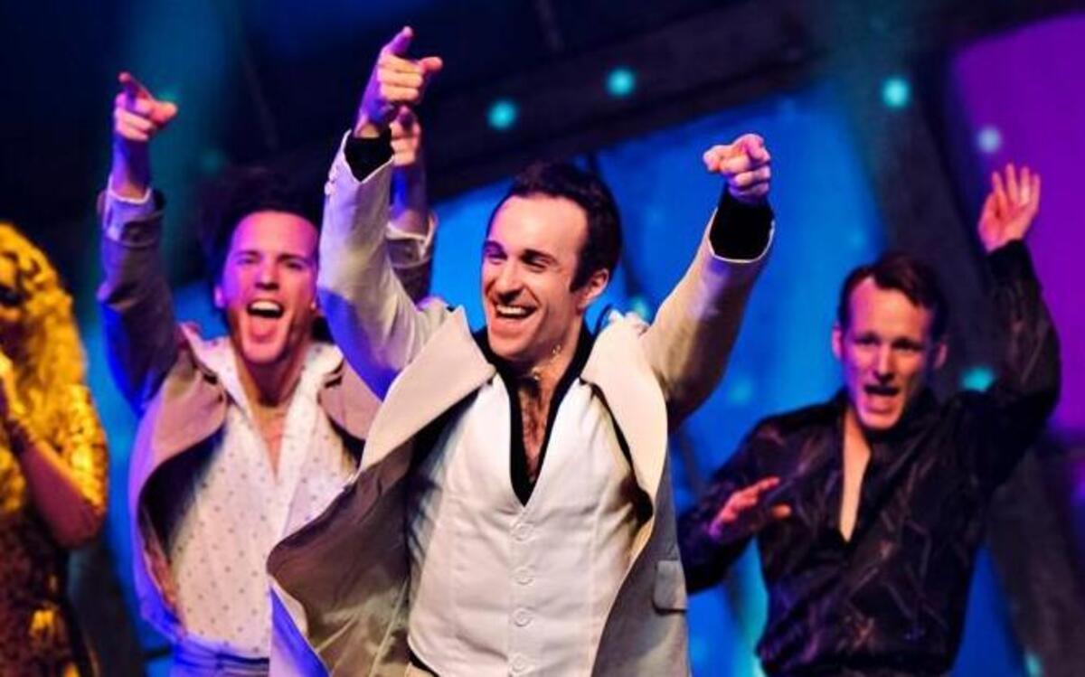 The touring musical production of “Saturday Night Fever,” presented by N.C. Theatre and Broadway Series South, plays Raleigh’s Memorial Auditorium this weekend.