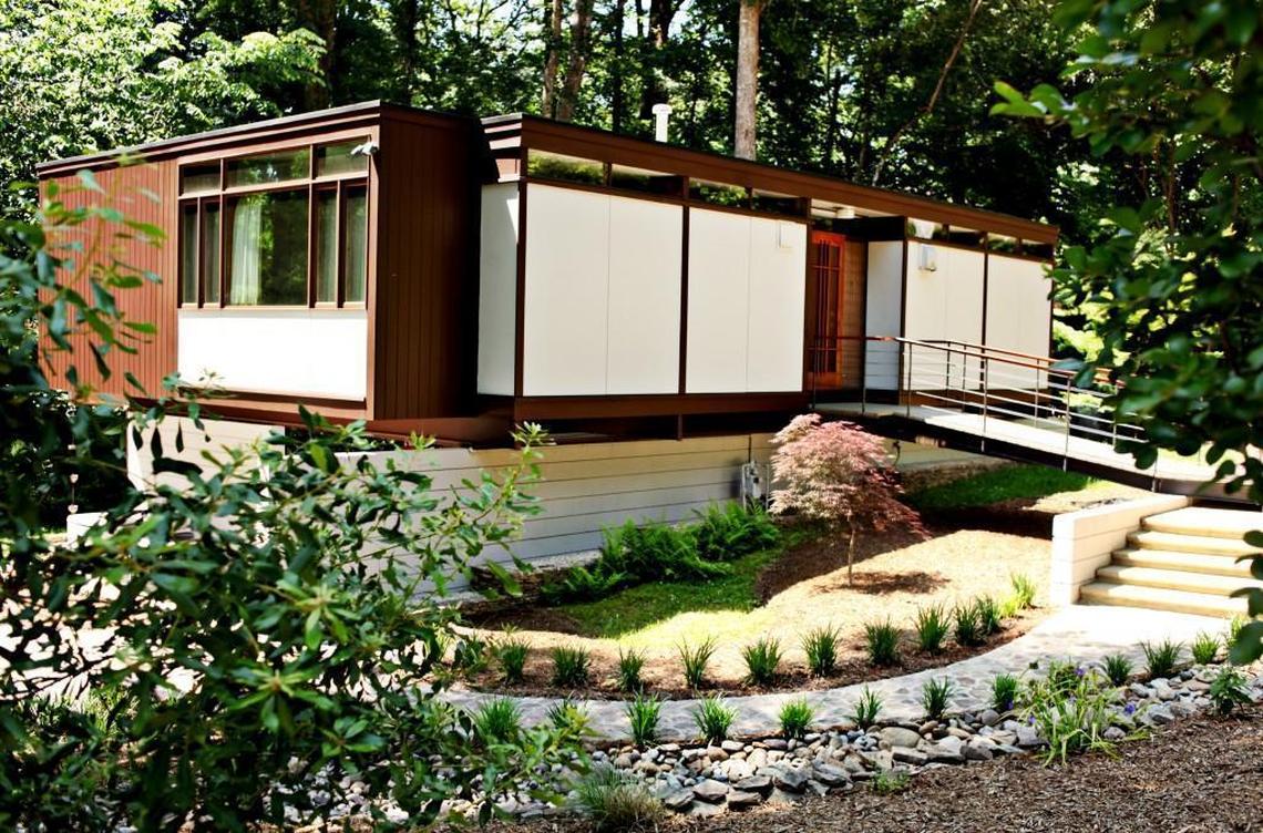 The Matsumoto House on Runnymede Road in Raleigh was designed and built in 1954. The 1,752 square-foot home takes its cues from van der Rohe’s Farnsworth House in Plano, Ill. But where Farnsworth is a sparkling sonnet in glass and steel, Matsumoto’s house explores the opacity of wood, block and paneling.