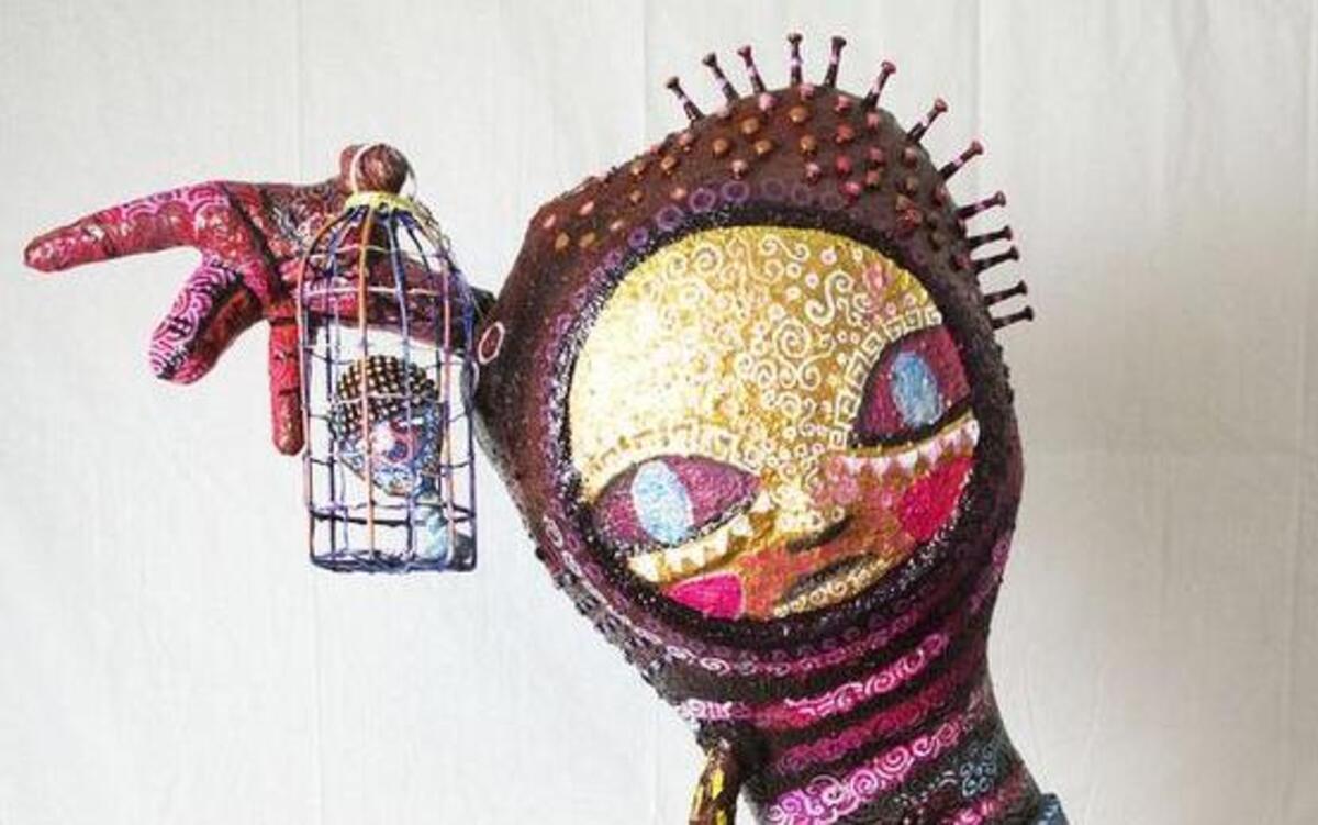 
Raleigh artist Greg Carter sculpts, paints, illustrates books and later this month he will transform Adam Cave Fine Art Gallery in Raleigh into a forest of his giant, colorful mixed media creations.
