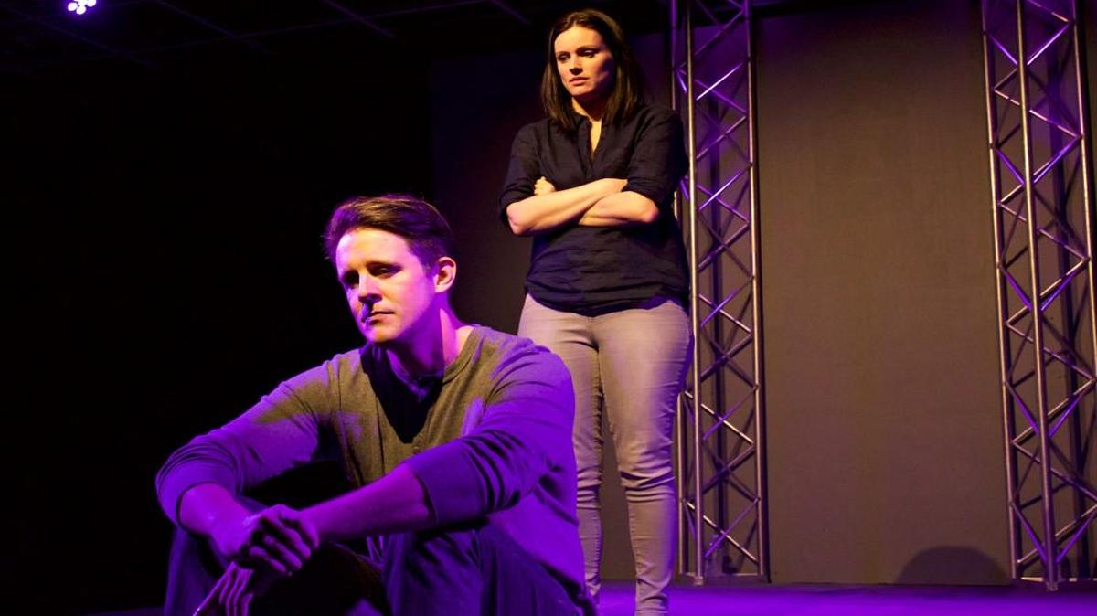 From left, Jonathan King and Michelle Murray Wells in Sonorous Road Theatre’s production of “Lungs.”