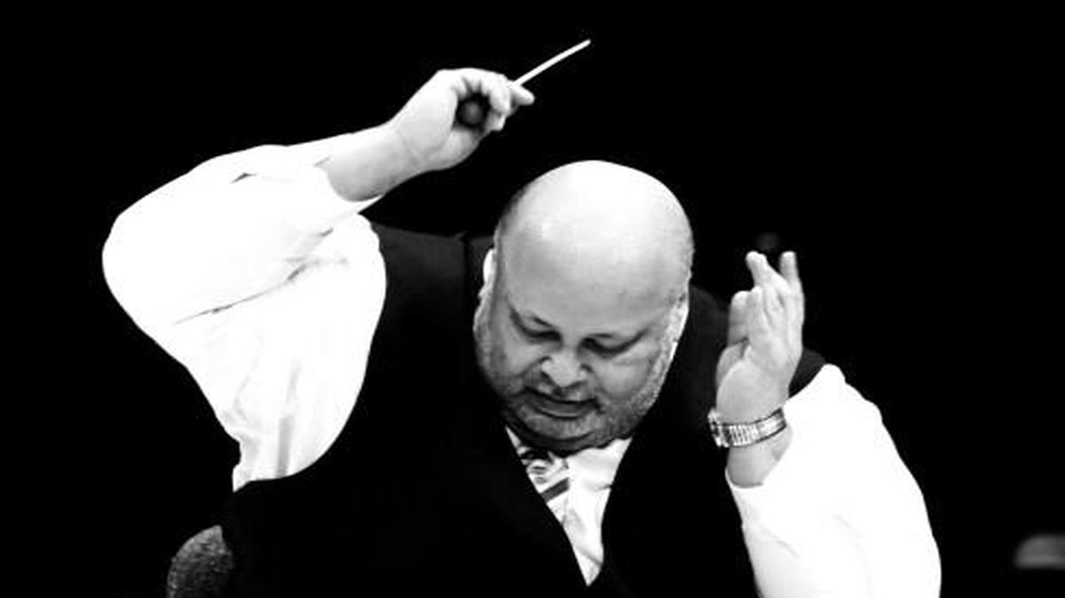 William Henry Curry is retiring after 20 years as resident conductor of the N.C. Symphony. Here, Curry rehearses with the symphony on Thursday, Feb. 18, 2016, at Meymandi Concert Hall in the Duke Energy Center for the Performing Arts in Raleigh.