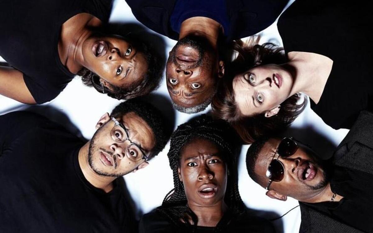 Raleigh Little Theatre begins its run of Lydia Diamond’s “Stick Fly” Friday in the Gaddy-Goodwin Teaching Theatre. From top center clockwise, Thomasi McDonald as Dad, Amy White as Kimber, TJ Swann as Flip, Tosin Olufolabi as Cheryl, Marcus Zollicoffer as Kent, and Moriah Williams as Taylor.