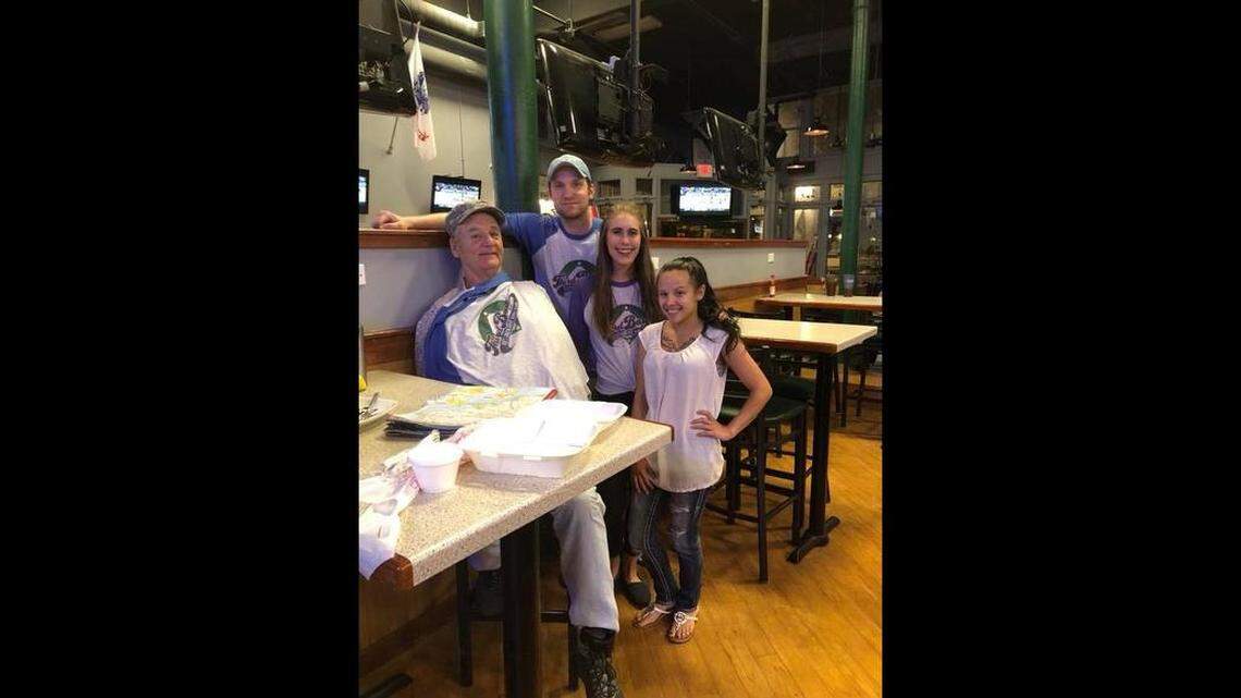 Bill Murray stopped in Fayetteville, NC, for a burger and then some while checking on the development of a new baseball stadium.