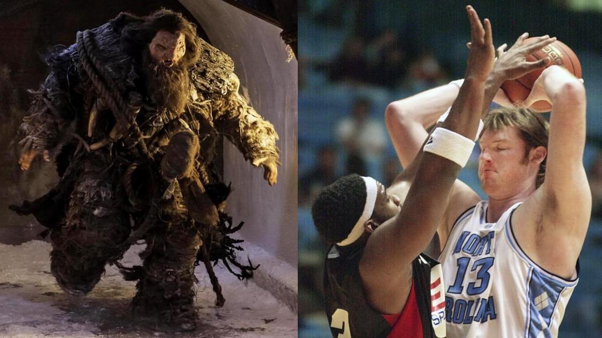 7 foot 7 inch Neil Fingleton, right, who played for the Tar Heels in 2001 and played the giant Mag the Mighty in HBO's Game of Thrones, has died at the age of 36.