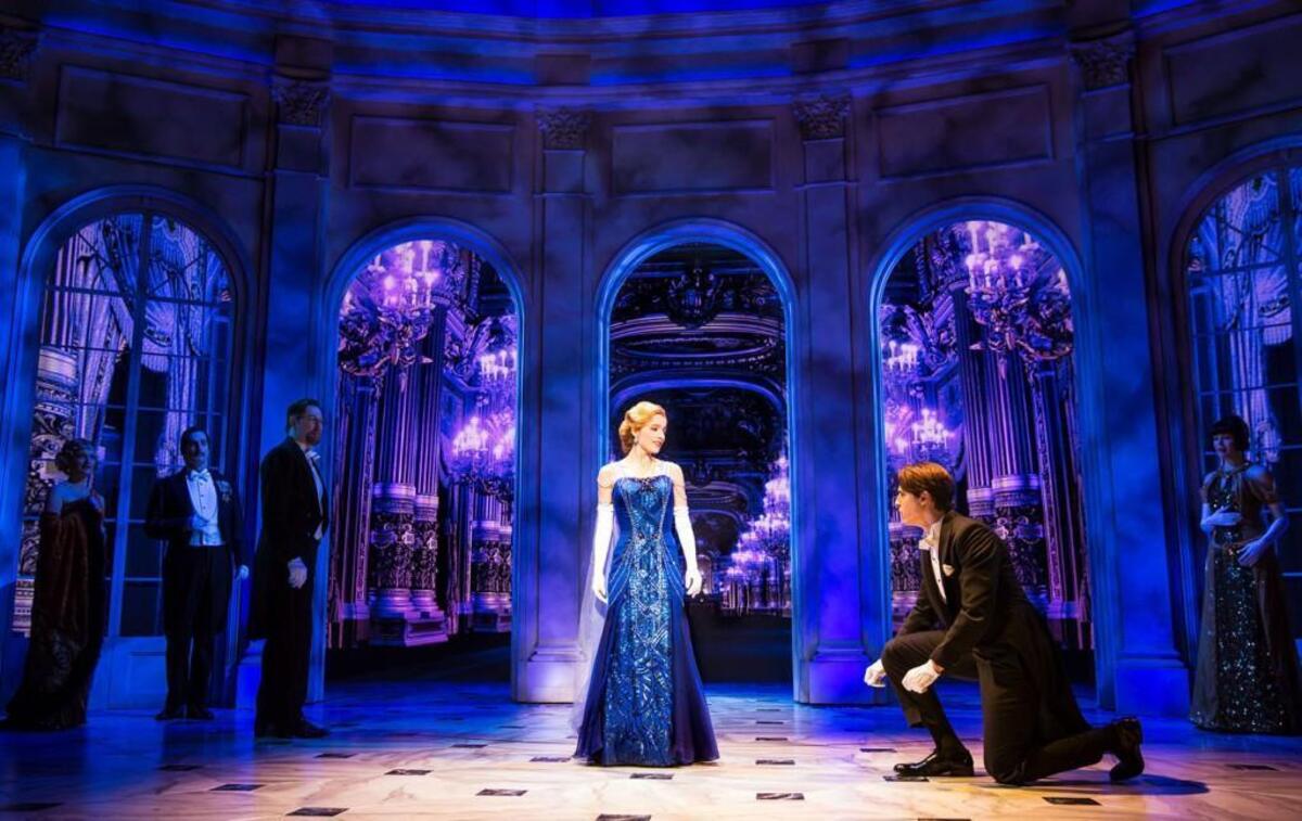 Christy Altomare, Derek Klena, and the cast of “Anstasia” on Broadway. “Anastasia” will be a the Durham Performing Arts Center April 16-21, 2019.