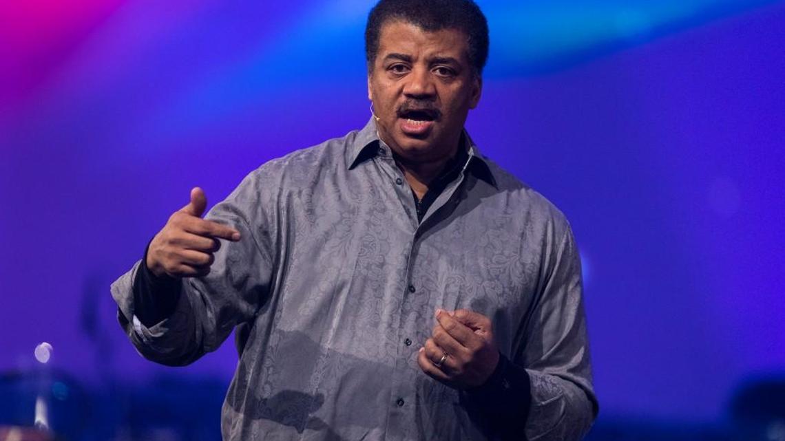 Neil deGrasse Tyson, pictured June 20 at the Starmus Festival in Norway, often fields questions about aliens, science and the meaning of life. He’ll be at Durham Performing Arts Center Nov. 16.