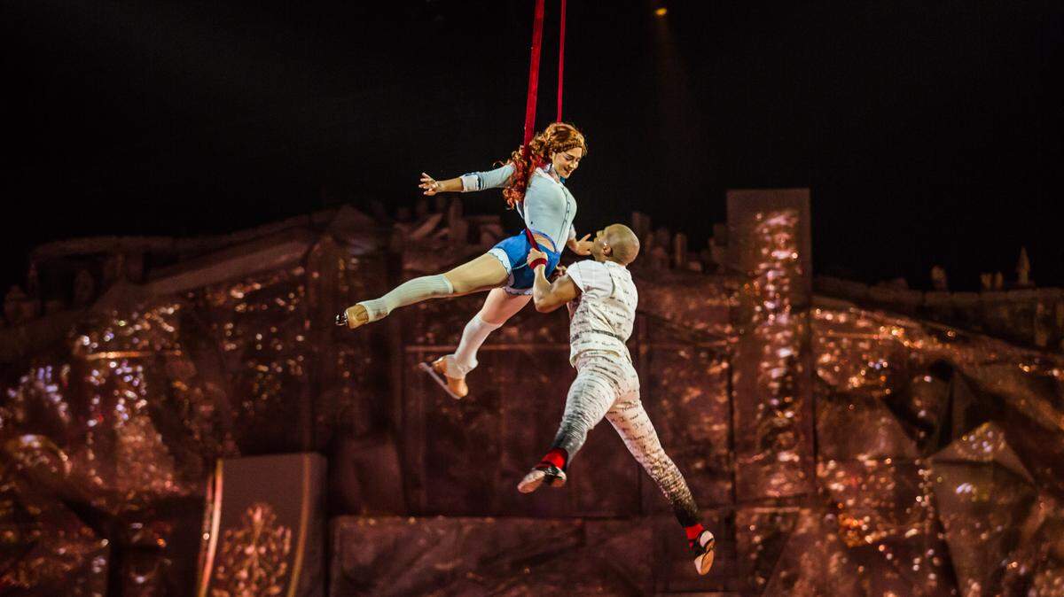Cirque du Soleil’s “Crystal” is the first time a Cirque production involves ice skating in the company’s 34-year history.  The performance combines skating and acrobatic feats. It comes to PNC Arena Aug. 15-19 for seven shows.