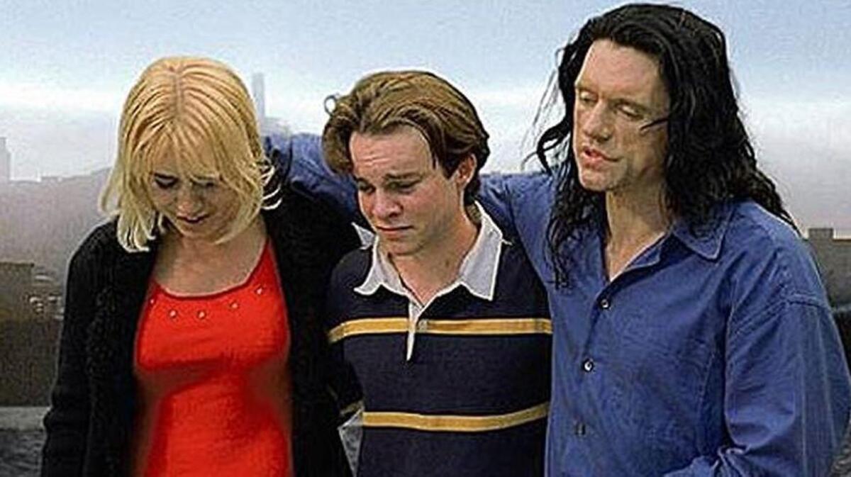 Tommy Wiseau, right, directed and starred in ‘The Room,’ which is inspiration for the new James Franco film, “The Disaster Artist.”