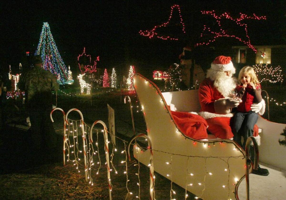 The Lake Myra Christmas Lights, Nov. 22-Dec. 31, is a drive-in style light show featuring thousands of lights timed to holiday music. It was created by the Williams family of Wendell.