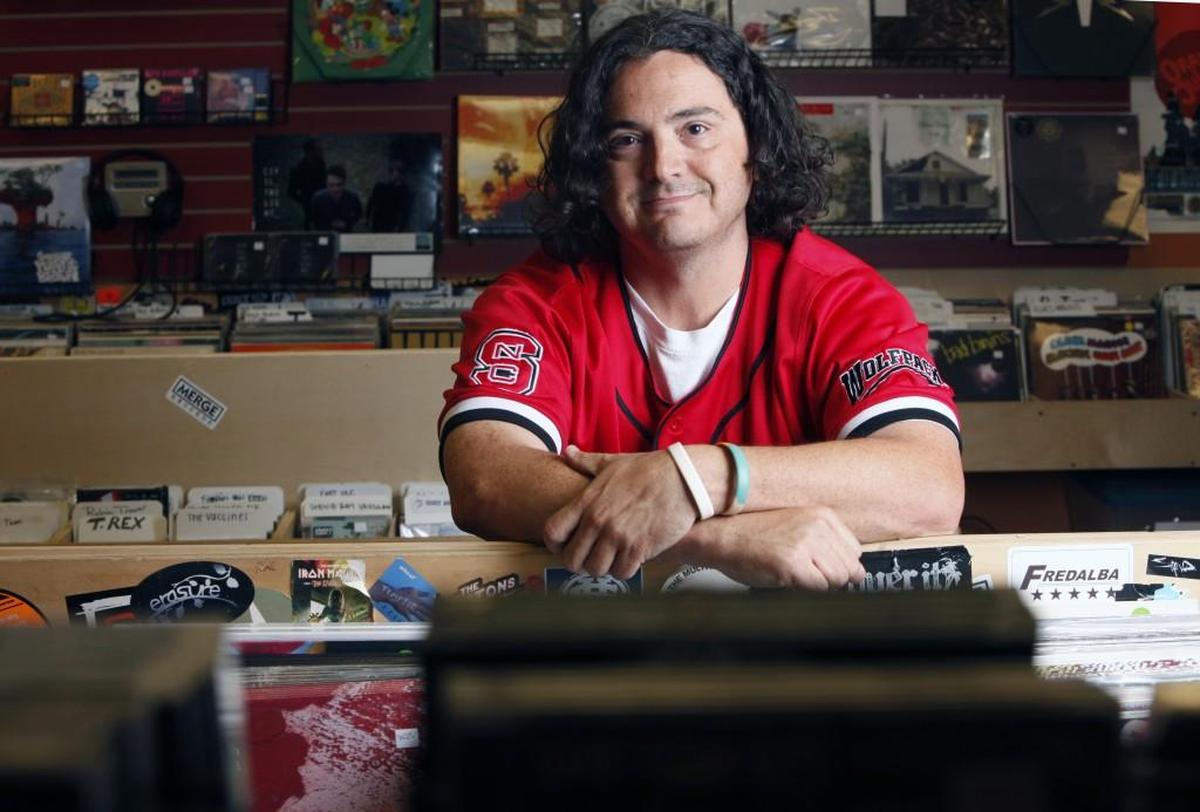 “Twenty-some years ago, I remember saying about Best Buy, ‘They’re gonna run everybody out of business and then quit selling CDs,’ ” said Stephen Judge, pictured in 2012 at one of the three Schoolkids Records stores he owns in the Triangle. “And now that day has come. I’d be lying if I said it was not concerning.”