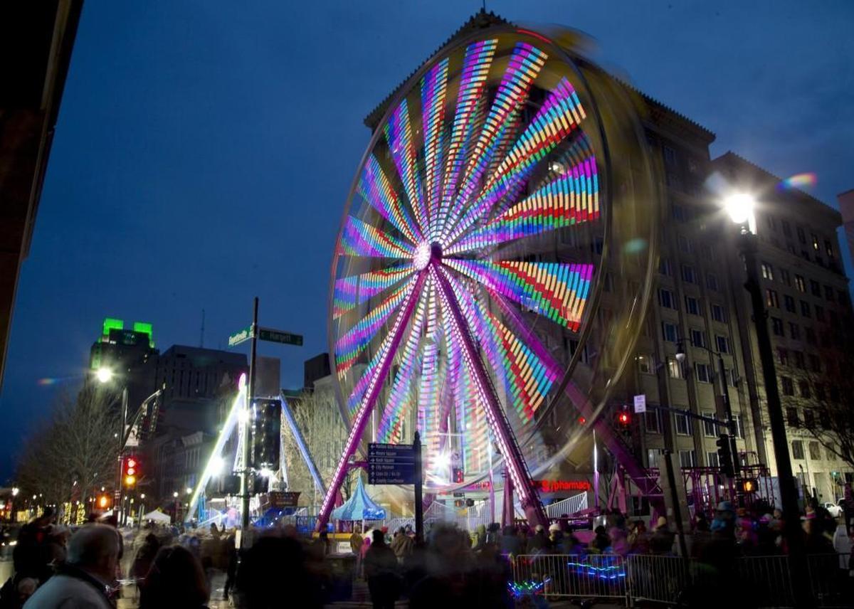 The First Night Ferris wheel and F-5 pendulum ride are just a few of the attractions at this year’s First Night in downtown Raleigh.