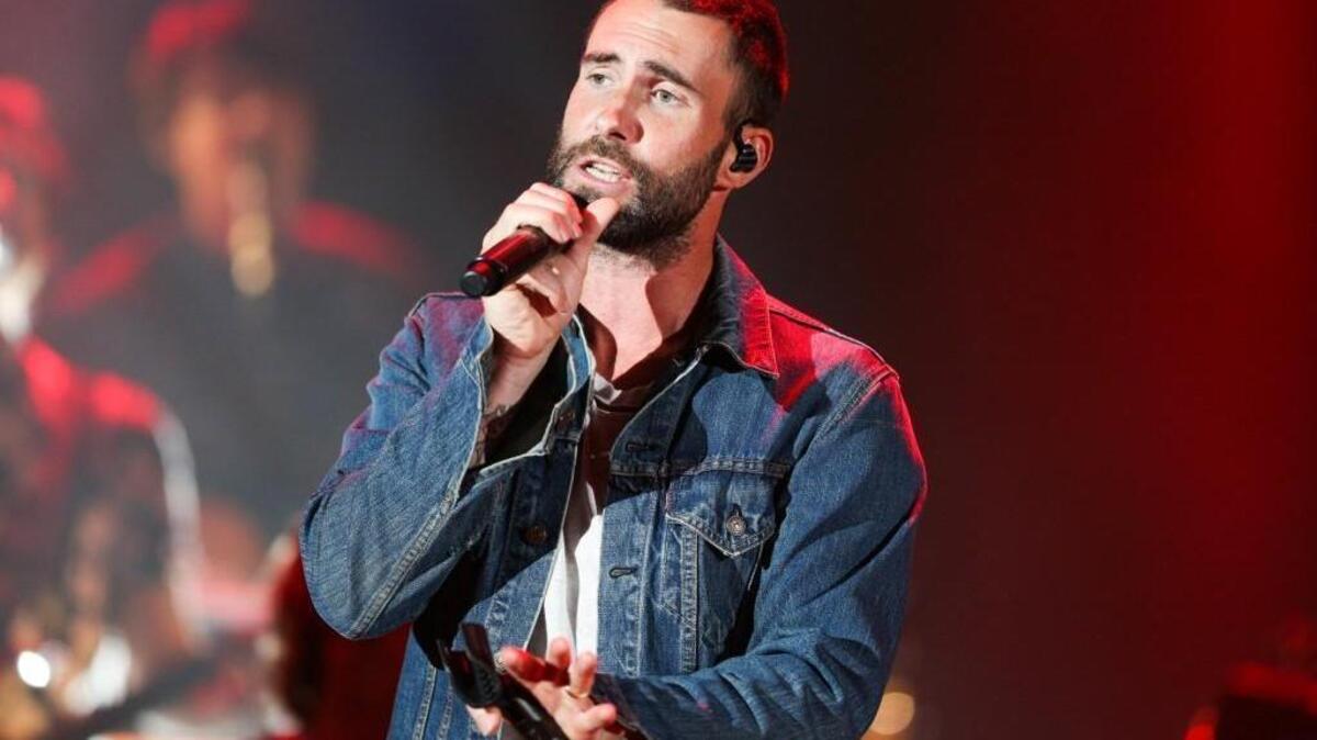 Adam Levine of Maroon 5 performs at the We Can Survive Concert at the Hollywood Bowl on Saturday, Oct. 24, 2015, in Los Angeles. Maroon 5 and 98 Degrees, who boycotted North Carolina over House Bill 2 last year, have scheduled stops in the state.