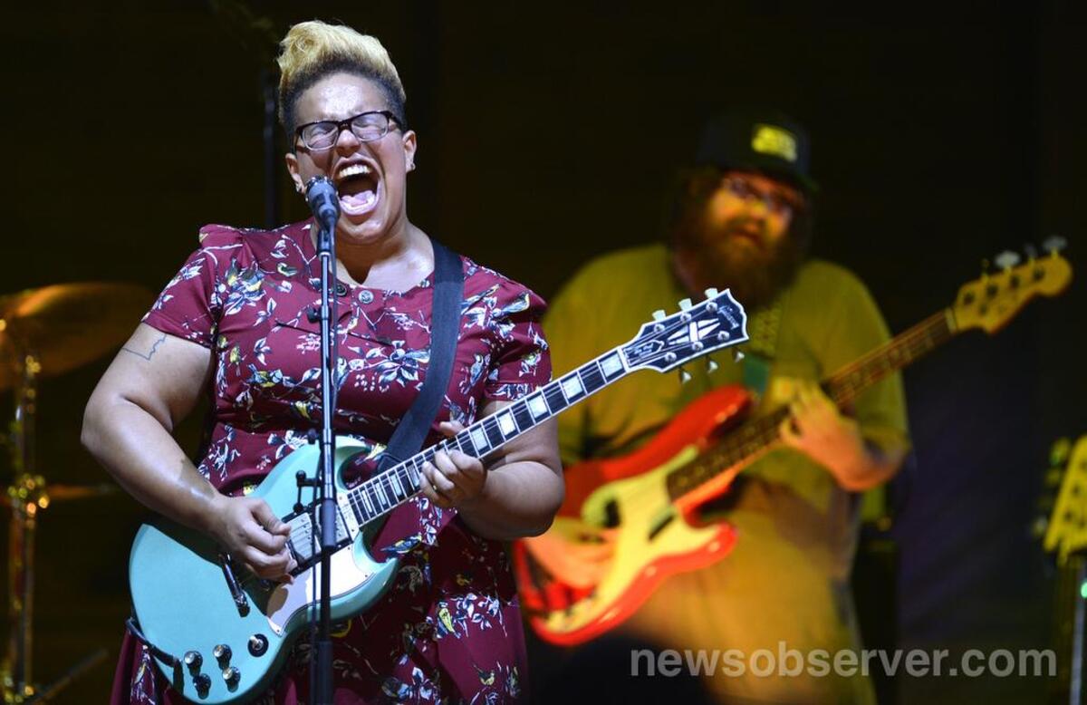 Alabama Shakes performs on the second stop of its world tour at Cary's Koka Booth Amphitheatre Wednesday night, June 10, 2015.