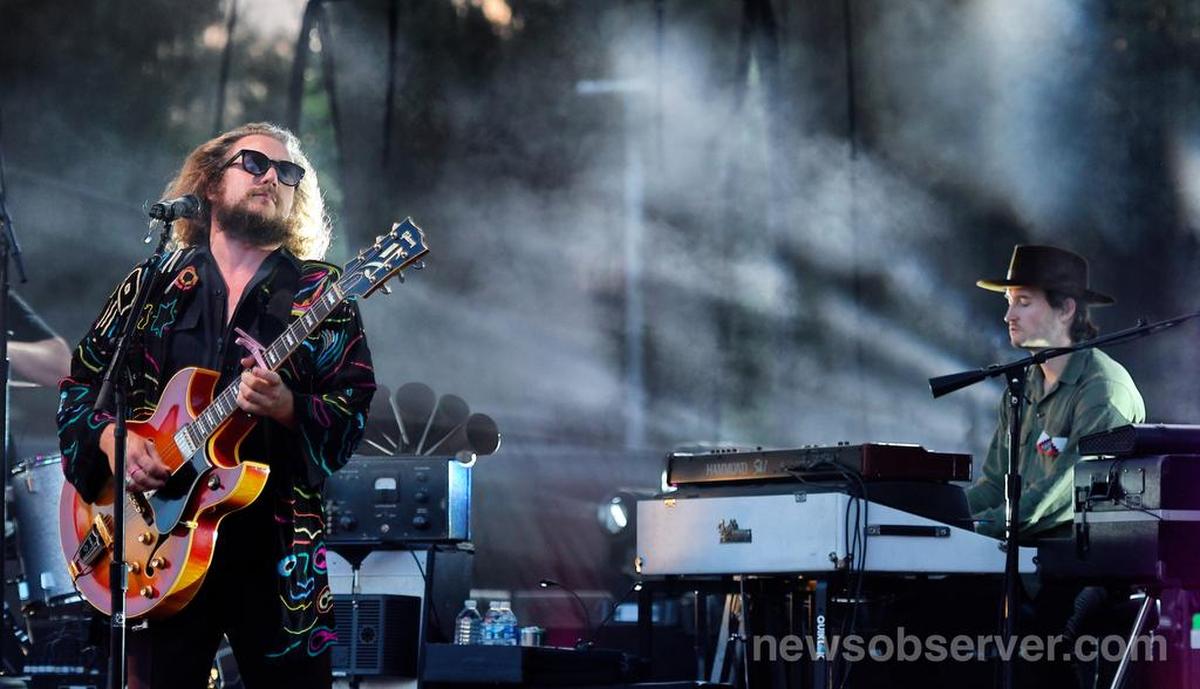 Jim James and My Morning Jacket in concert July 9, 2017 at Raleigh, N.C.’s Red Hat Amphitheater.