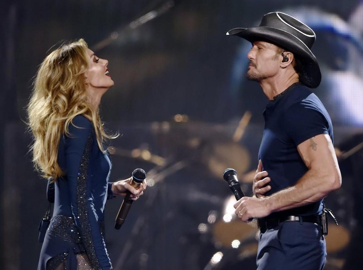 Faith Hill and Tim McGraw perform on their Soul2Soul World Tour 2017 Sept. 29, 2017 in Fresno, Calif. They will bring the tour to Raleigh's PNC Arena June 5.