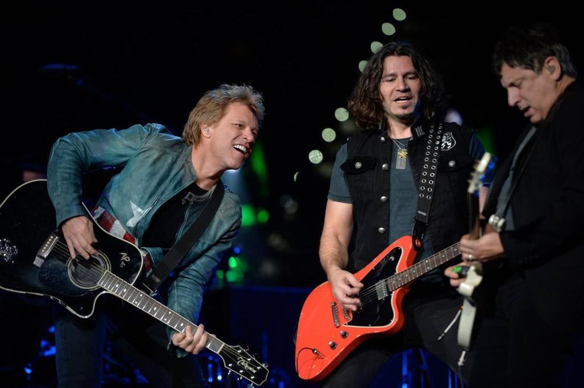 Bon Jovi in concert at PNC Arena in Raleigh in 2013. The band will be inducted into the Rock and Roll Hall of Fame in Cleveland in April.