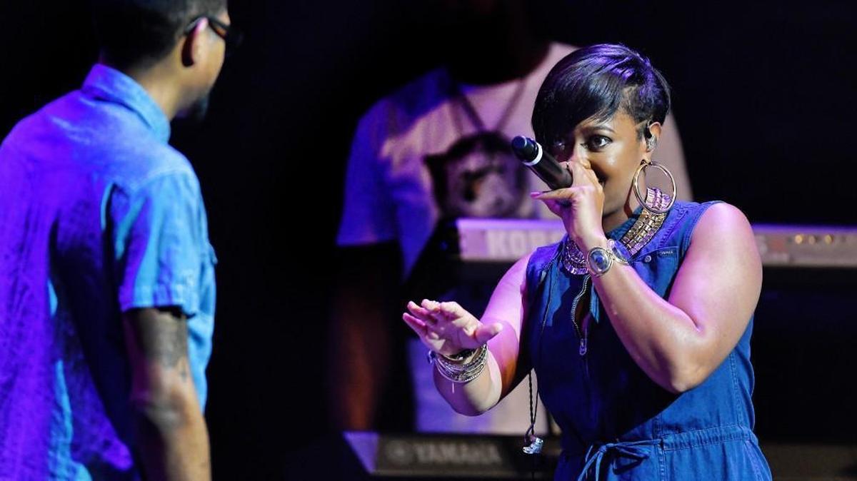Rapsody performs at Durham's "The Art of Cool" Saturday night, April 29, 2017.