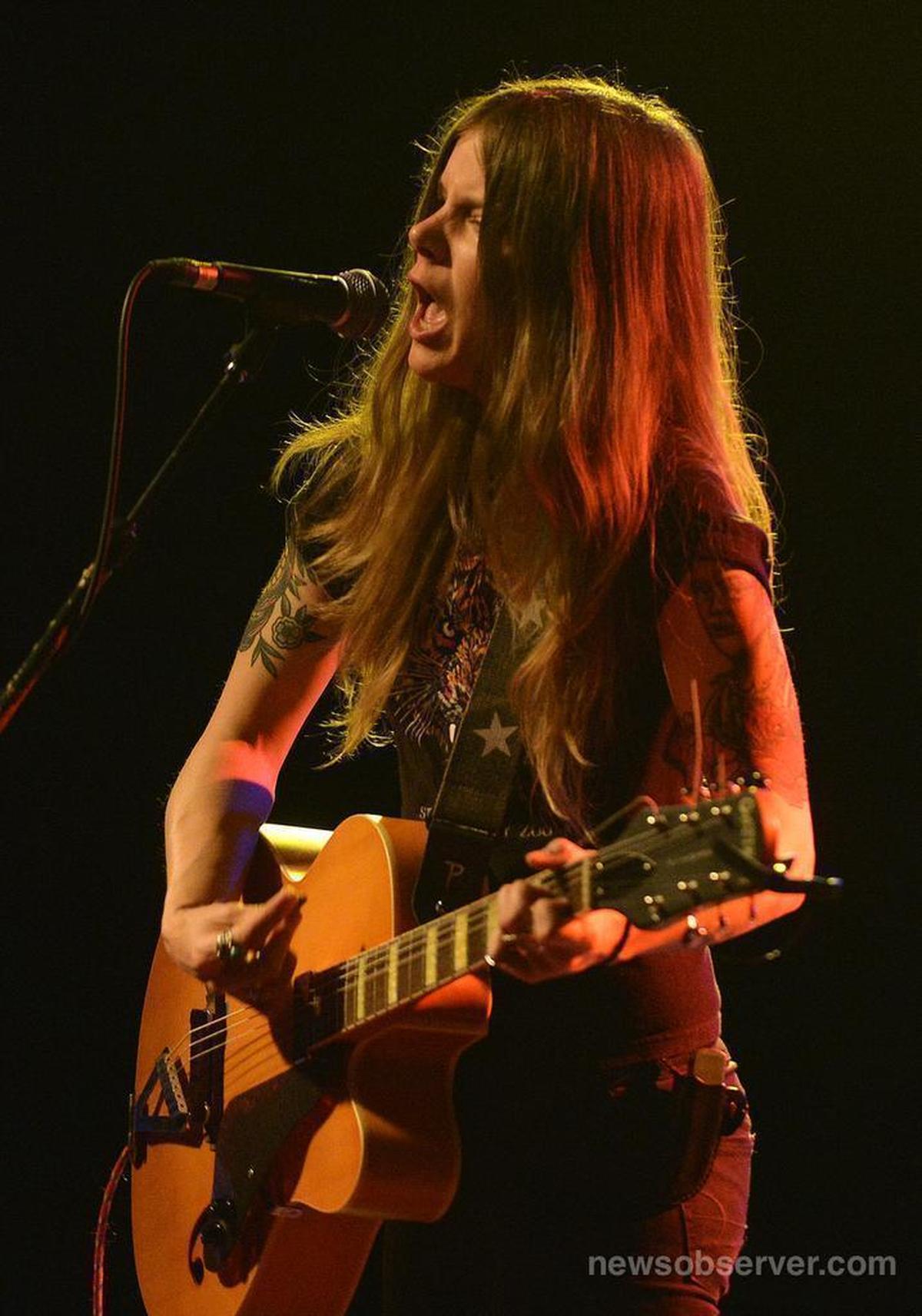 Sarah Shook and The Disarmers play their “Years” album release party at Cat’s Cradle in Carrboro, NC, Friday night, April 6, 2018. The band will play on Saturday night during Hopscotch.