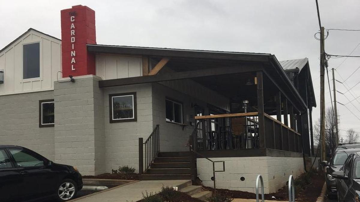The Cardinal, a private club with a low-key hot dog menu, near Raleigh’s Glenwood South area.
