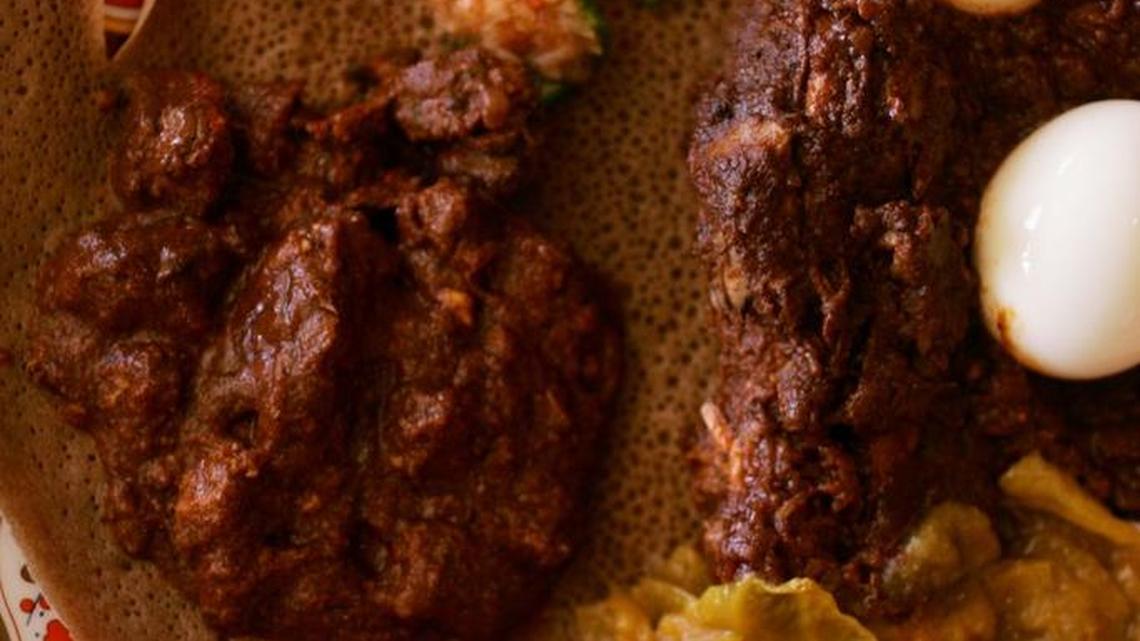 A dish at Queen of Sheba, an Ethiopian restaurant in Chapel Hill that’s closing Feb. 25, 2017.