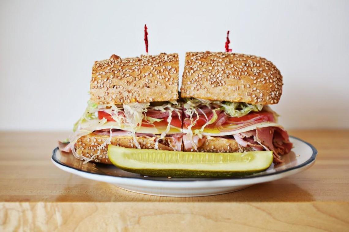 The classic Italian at Lucky’s Delicatessen is made up of salami, mortadella, ham and provolone.